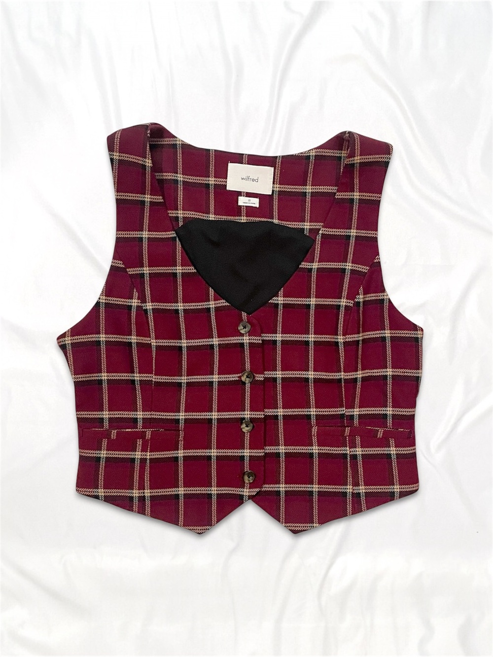Aritzia Babaton Desire Plaid Vest • NWT